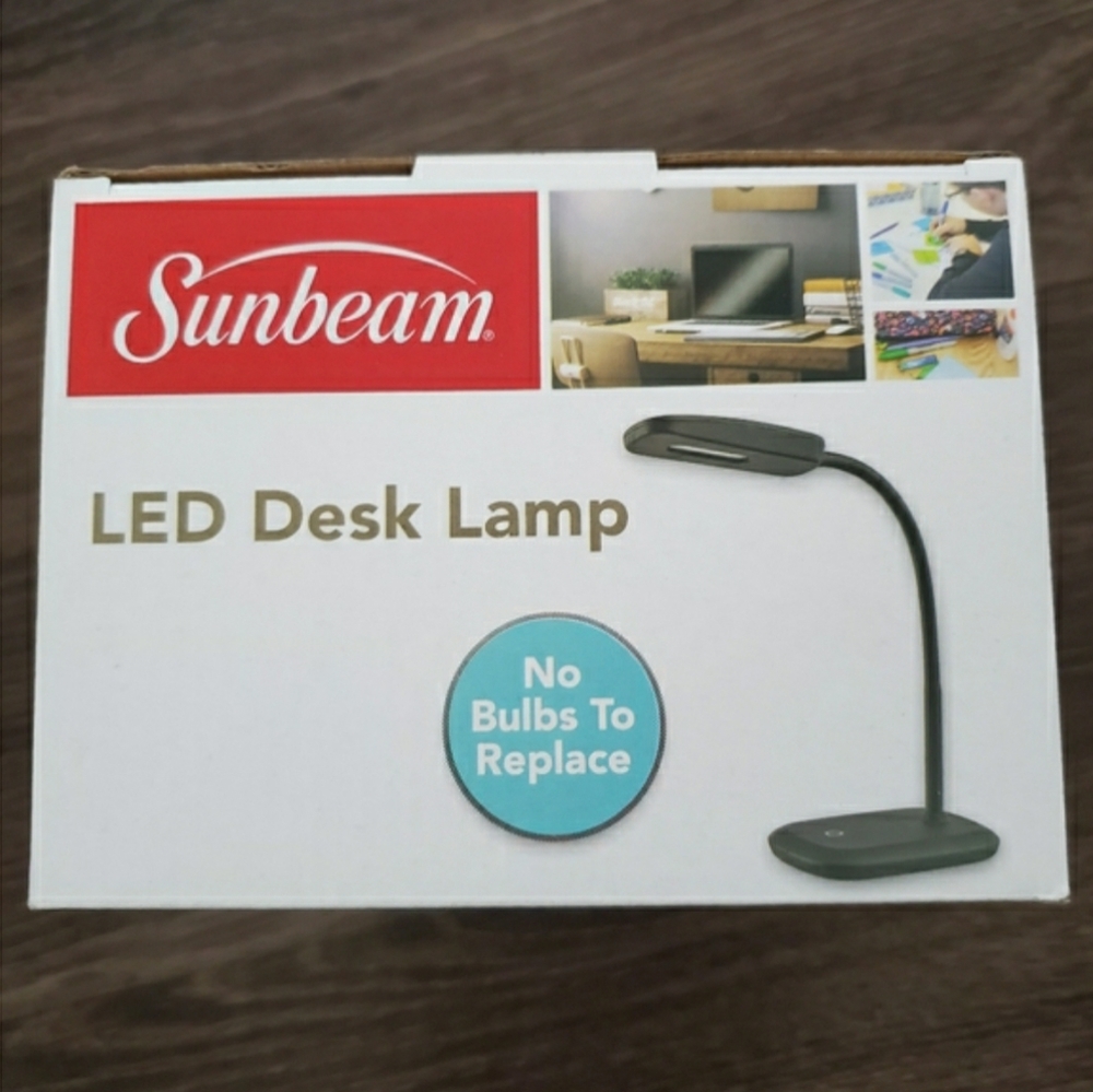 SUNBEAM BLACK LED TOUCH DESK LAMP! - Picture 2 of 3